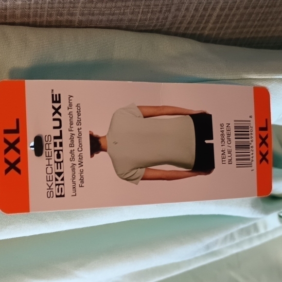 (a2-13) NWT Sketchers Mint Green Short Sleeve Gathered Hem Crew Neck Tee XXL - Picture 3 of 4